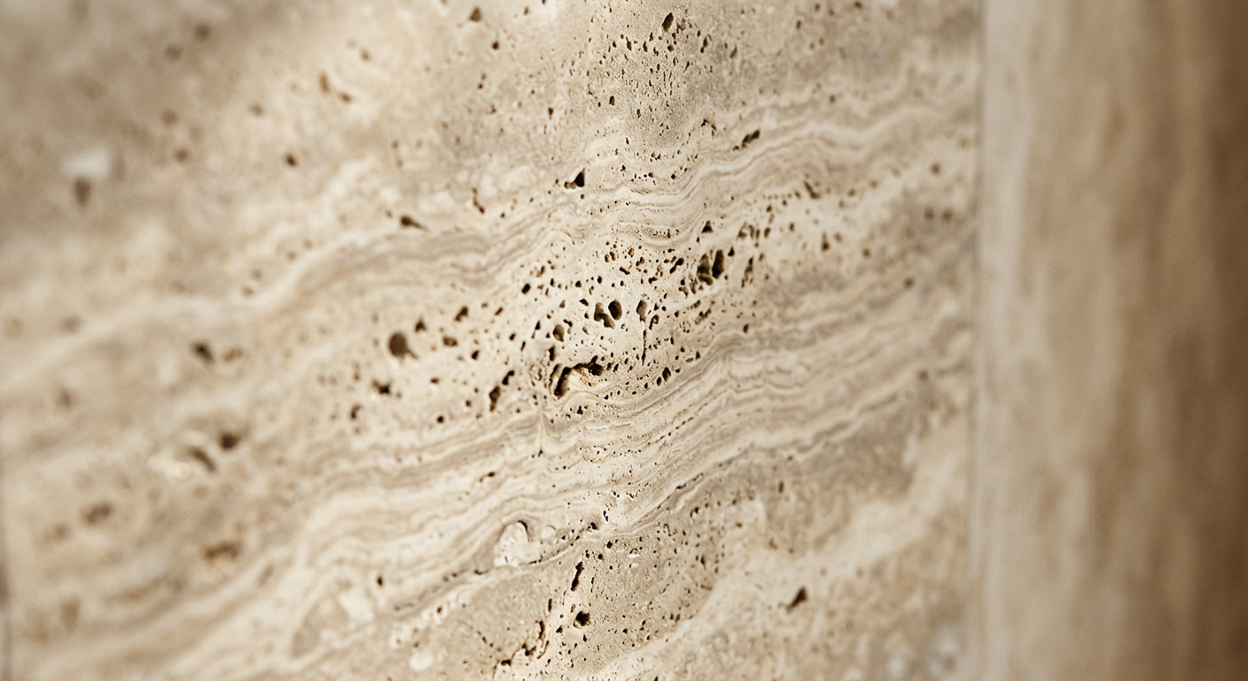 Travertine surface texture